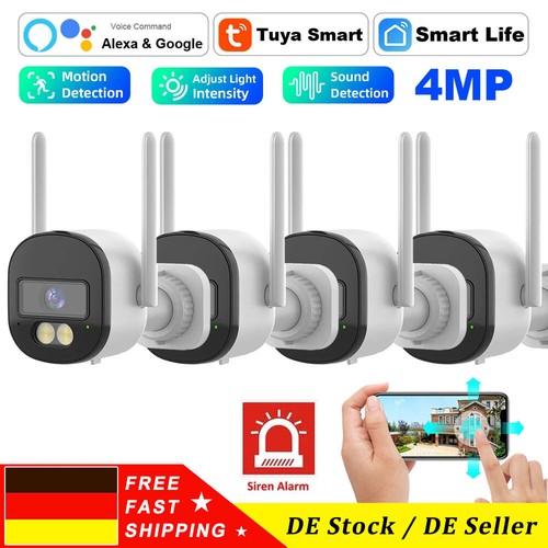 TUYA Überwachungskamera Aussen 4MP 2.4GHz&5G WLAN IP Kamera 2-Way Intercom DE