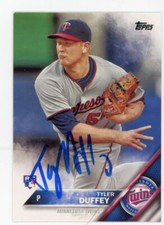SIGNED BASEBALL CARD AUTO TOPPS 2016 TYLER DUFFY MINNESOTA TWINS RC #576