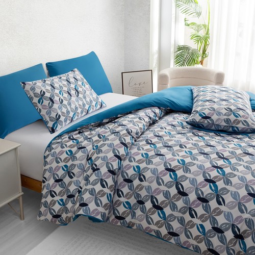 Duvet Cover Set Reversible King Size Duvet Cover Bedding Set Single Double King - Picture 336 of 544
