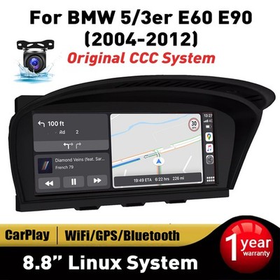 8.8'' Car Stereo For BMW E60 E61 E64 E90 E91 E93 CCC Linux Screen GPS CarPlay+AHD