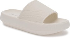 Thick Sole Pillow Slippers for Women Mens Slides W7.58.5/M67 Beige
