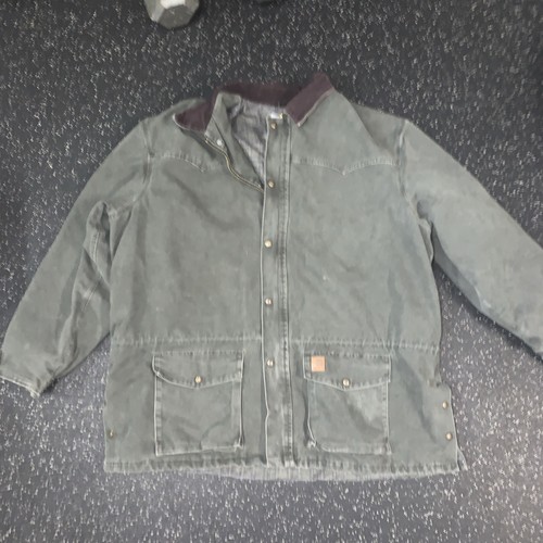 Vintage Carhartt C52 MOS Moss Green Sandstone Ranch Coat Jacket 4XL Tall Plaid