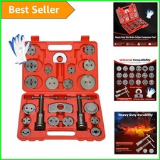 24-piece Professional Brake Caliper Compressor Tool Set With Adapters Gloves