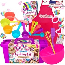 40 Piece Kids Baking Set Little Baker's Kitchen Adventure Girls Ages 4-8 New