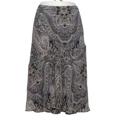 KappAhl, Maxirock, Größe: 40, Schwarz/Beige, Paisley, Damen #MGr