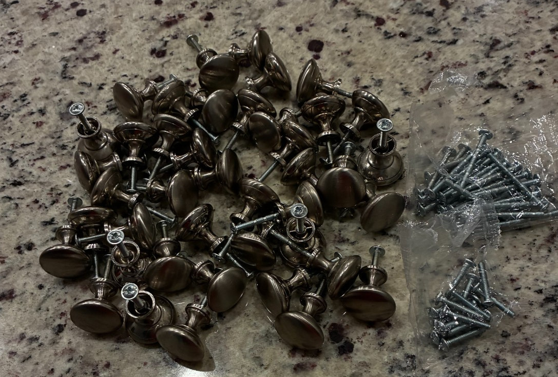 Round Zinc Cabinet Knobs For Kitchen Bathroom  Used 1 Yr