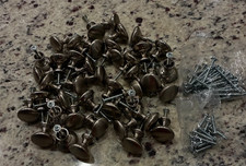 42 Pack Brushed Nickel round Zinc Cabinet Knobs for Kitchen Bathroom used 1 yr