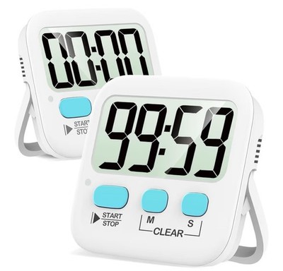 Antonki 2 Pack Digital Timer for Kids, Magnetic Countdown Kitchen Timers Cooking