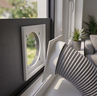 Adapter Anschluss 150mm 130mm Abluftschlauch Klimaanlage Fensterdurchführung