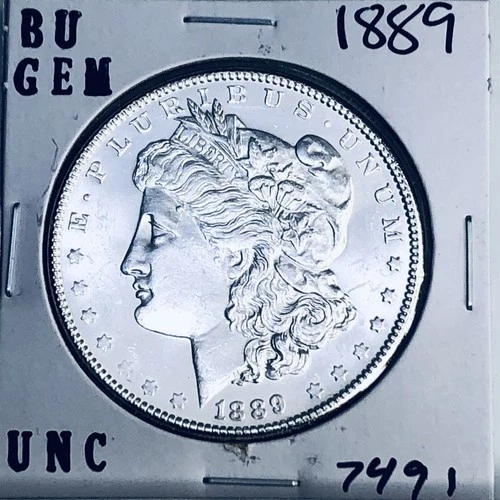 1889 BU GEM MORGAN SILVER DOLLAR UNC MS+++ U.S. MINT RARE COIN 7491
