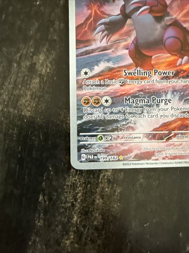 Groudon IR Holo 199/182 - NM Paradox Rift Pokemon Card - Picture 5 of 10