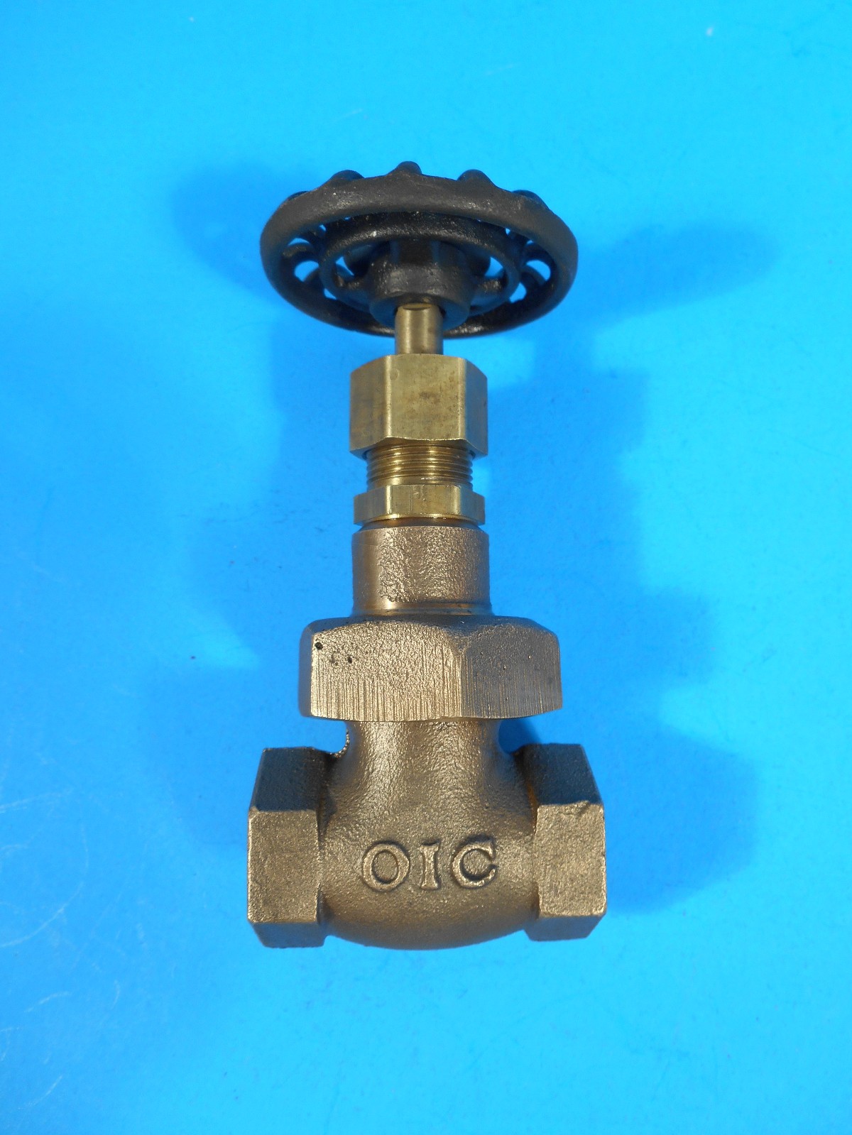 Vintage OIC 1/2" Brass Gate Valve 125PSI NOS