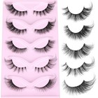 "Lashes Natural Look Cat Eye False Eyelashes Mink Fluffy Fox Eye Cat Eye Lashes
