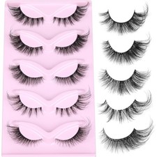 "Lashes Natural Look Cat Eye False Eyelashes Mink Fluffy Fox Eye Cat Eye Lashes
