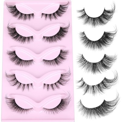 ''Lashes Natural Look Cat Eye False Eyelashes Mink Fluffy Fox Eye Cat Eye Lashes