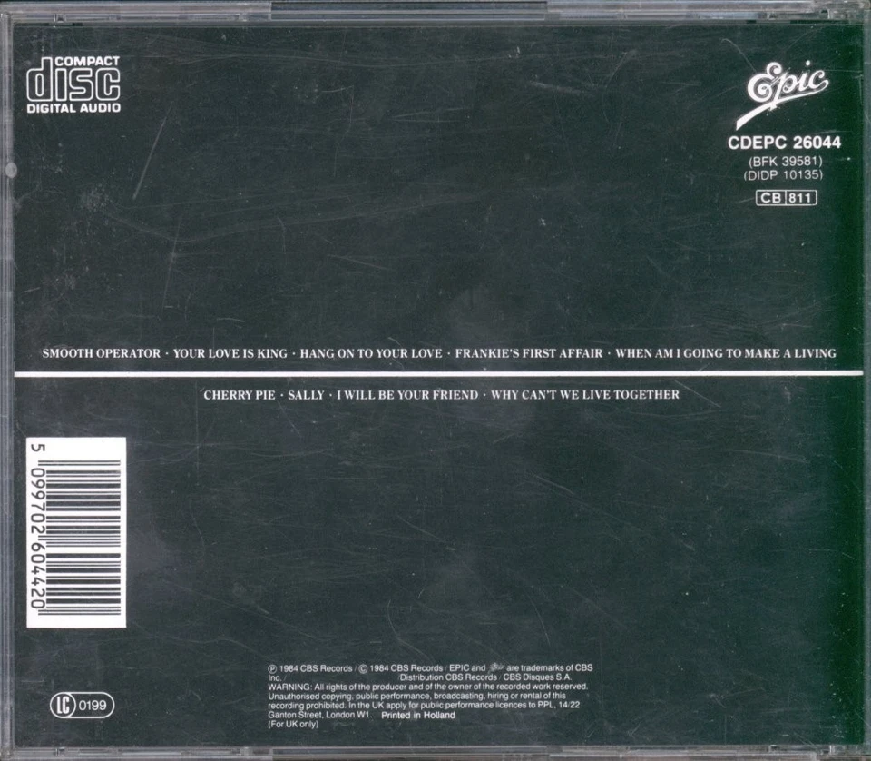 Sade Diamond Life CD Europa Epic CDEPC26044 - Bild 2 von 3