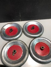 VTG 1950's AC Gilbert Erector Set Lot of 4 3 inch Disc Wheels Made in USA 360 