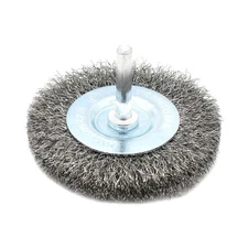 S1865 4-Inch Wire Wheel 1/4-Inch Shank - Fine Crimped Wire 4500 RPM