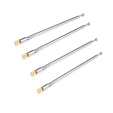 AM FM Radio Universal Antenna,37cm Foldable Telescopic Antenna 4PCS, Silver