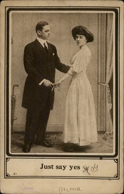Just Say Yes Vintage Postcard 1910 ZALEA NC East Point