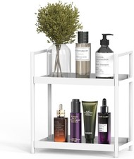 Bathroom Organizer Countertop, 2 Tier Counter Storage Shelf for Makeup Perfume S
