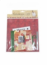 Christmas Scrapbook Kit with Decorative Papers, Stickers, and Embellishments
