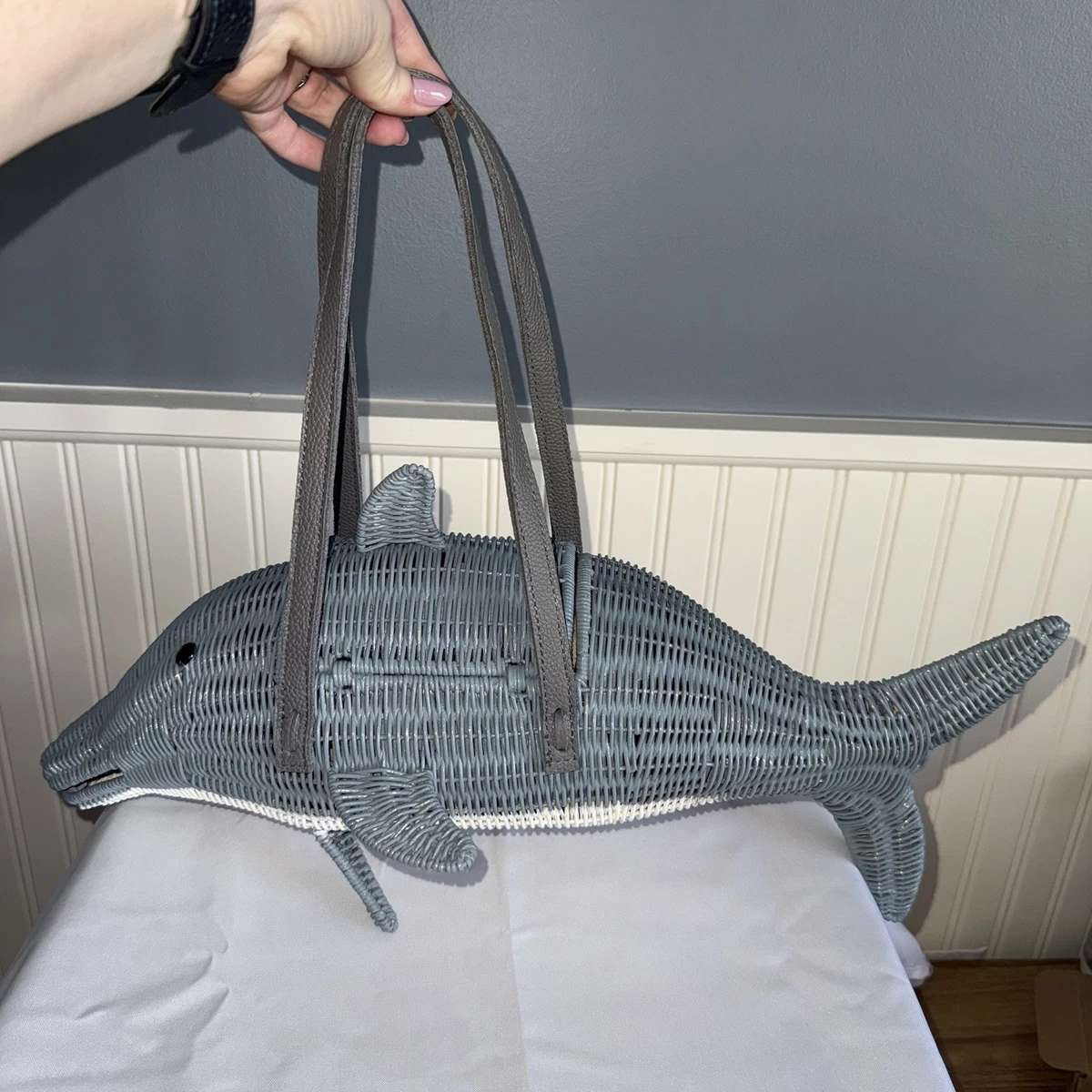 Borsa da Spiaggia Estiva Borsa di Paglia Borsa A Mano Borsa A Tracolla Grande Capacità Borsa