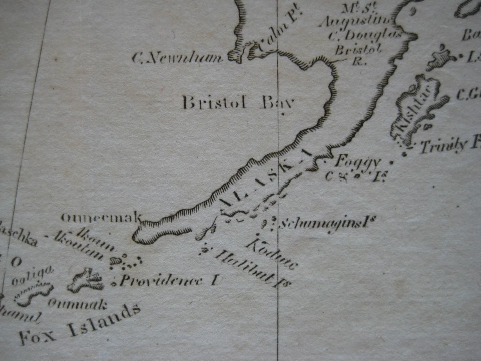 Original 1804 Map After Captain Cook NORTH PACIFIC OCEAN Names Alaska Fox Island - Image 3 of 4