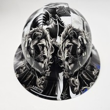 TYPE 2 FULL BRIM Hard Hat WITH FOAM  custom hydro dipped , WARRIORS OF CHRIST