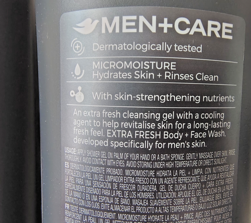 DOVE Men+Care EXTRA FRESH Micromoisture Body Wash, 13.5oz, Lot of 4 - Picture 3 of 5