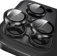 For iPhone 17 Pro Max/17 Pro Metal Ring Tempered Glass Camera Lens Protector