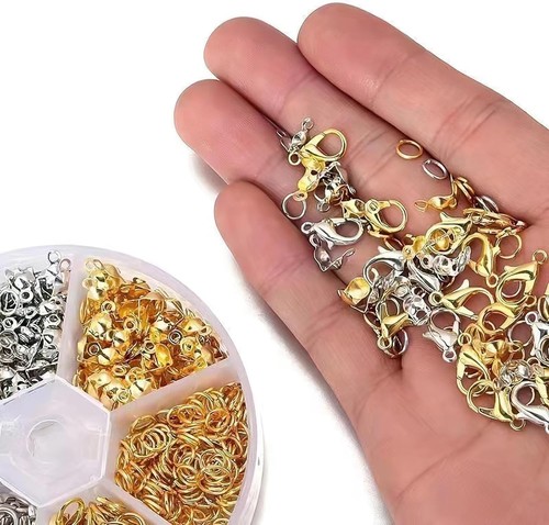 462pcs Gold Lobster Clasps & Jump Rings Kit for Exquisite DIY Jewelry Crafts - Picture 8 of 9