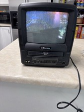 Emerson EWC0903 9" CRT TV/VCR Combo Tested Works Except For The Sound