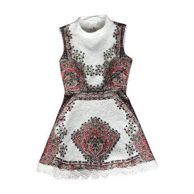 La Robe Dress Hand Stitched Beaded Floral Paisley Design Dress Size S Formal