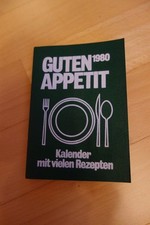DDR Kalender 1980 Guten Appetit Rezepte Kochbuch Verlag für die Frau
