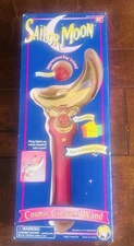 1995 Sailor Moon Cosmic Crescent Wand with Empyrean Jewel Ring BANDAI MIB #3451