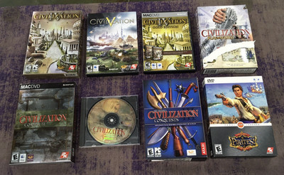 Sid Meier's Civilization & Pirates PC CD-ROM 7 Complete Box Game Custom Bundle