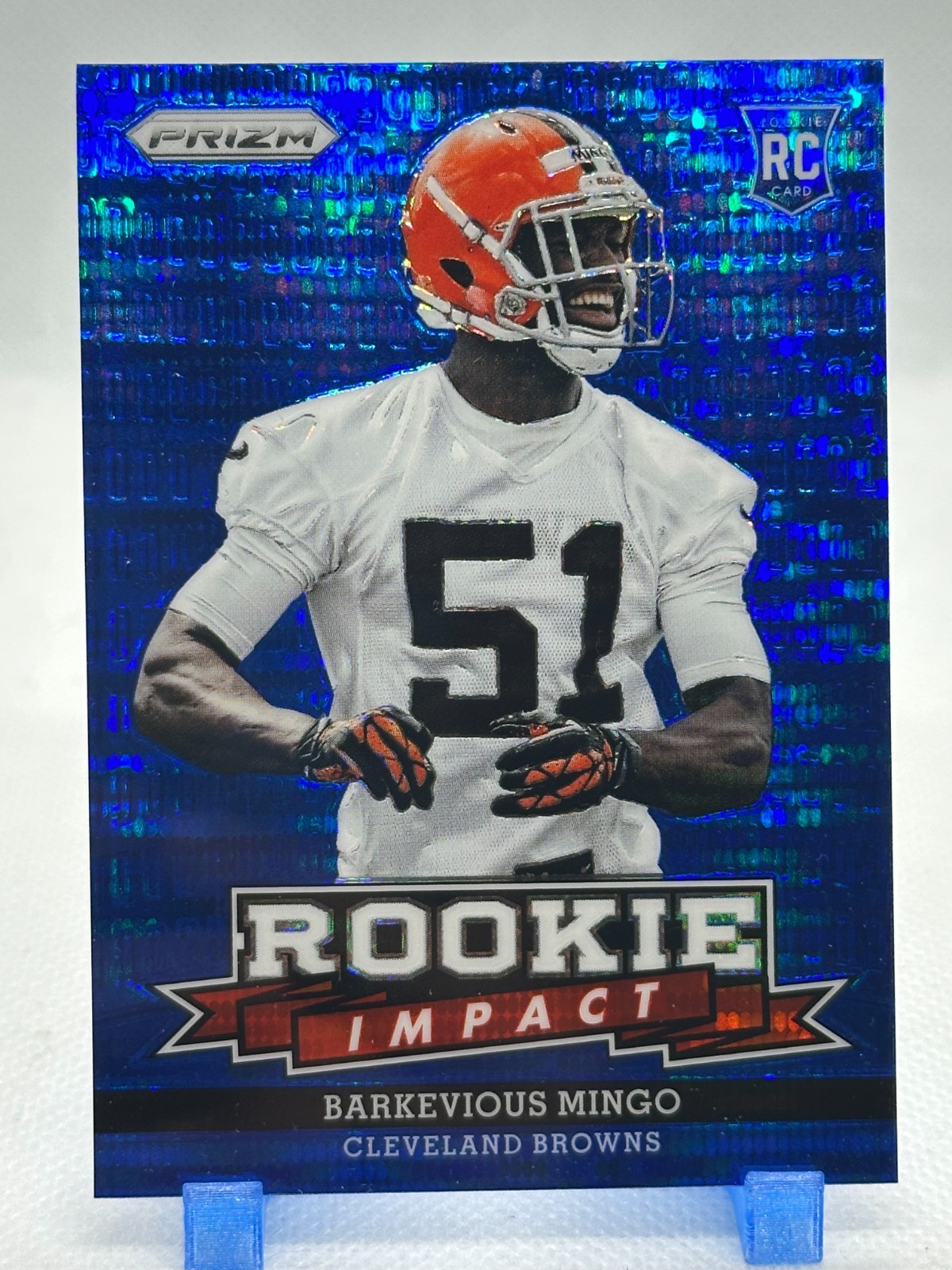 Barkevious Mingo 2013 Panini Prizm - Rookie Impact - Blue Pulsar Prizm #24 (RC)