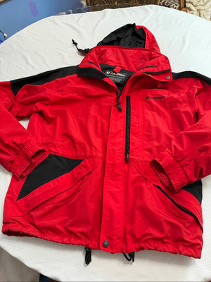 American Eagle Outfitters Performance Red VTG Windbreaker Ski Jacket Size Medium