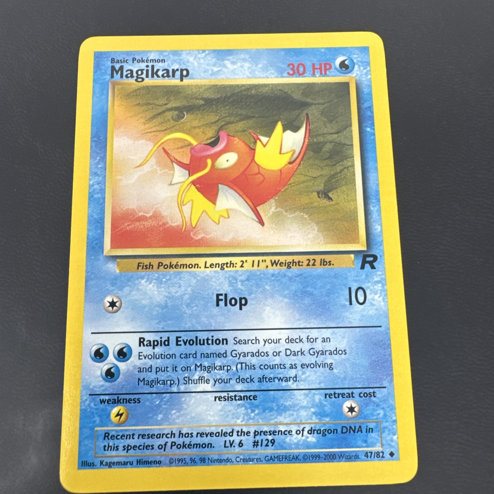 Magikarp 47/82 Uncommon Team Rocket Pokémon Card NM