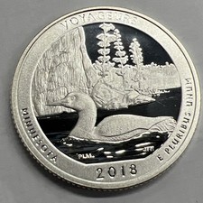2018 S SILVER PROOF Voyageurs National Park QUARTER  Actual Coin
