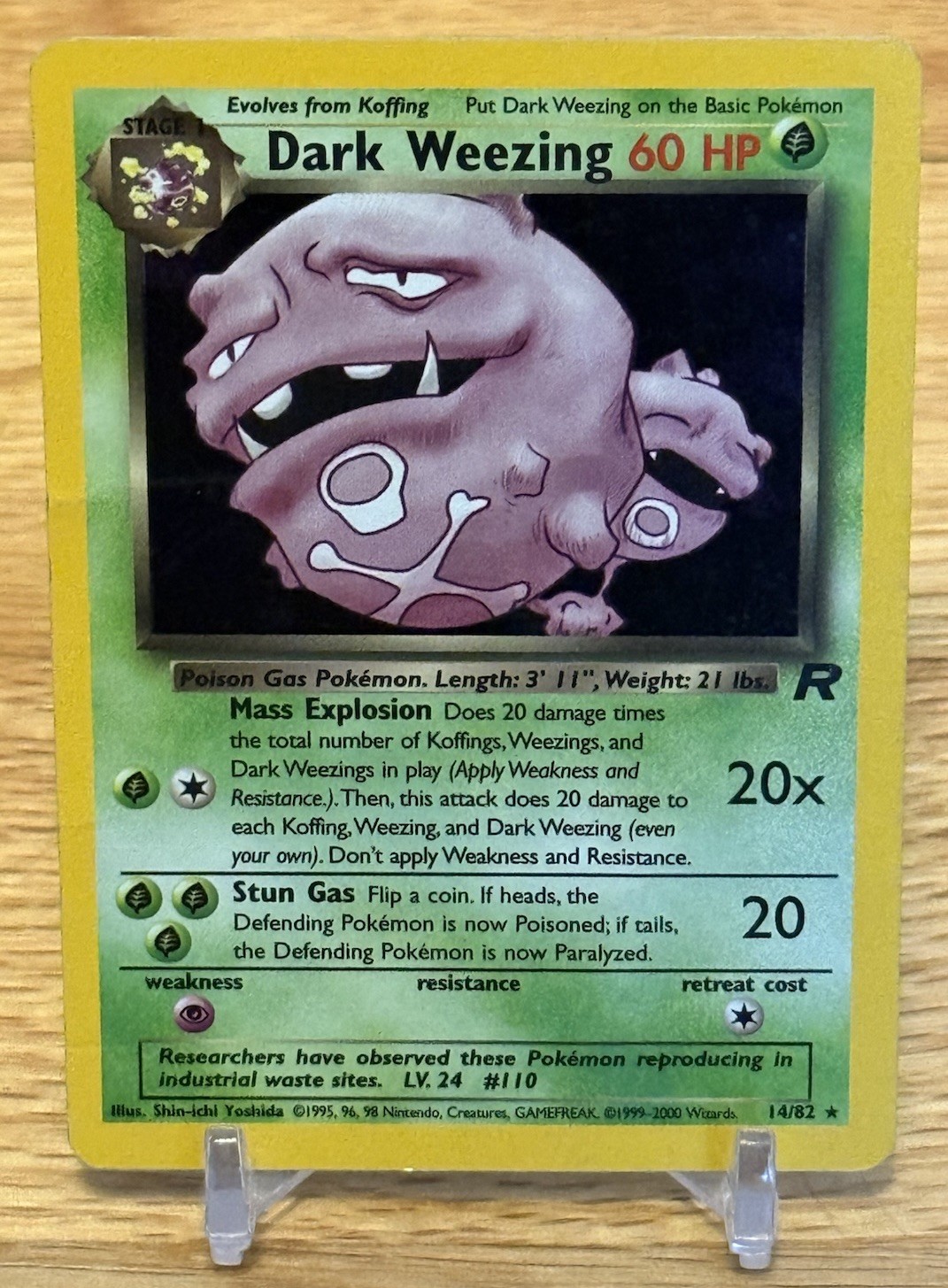 Pokemon TCG Dark Weezing 14/82 Team Rocket Holo Unlimited MP