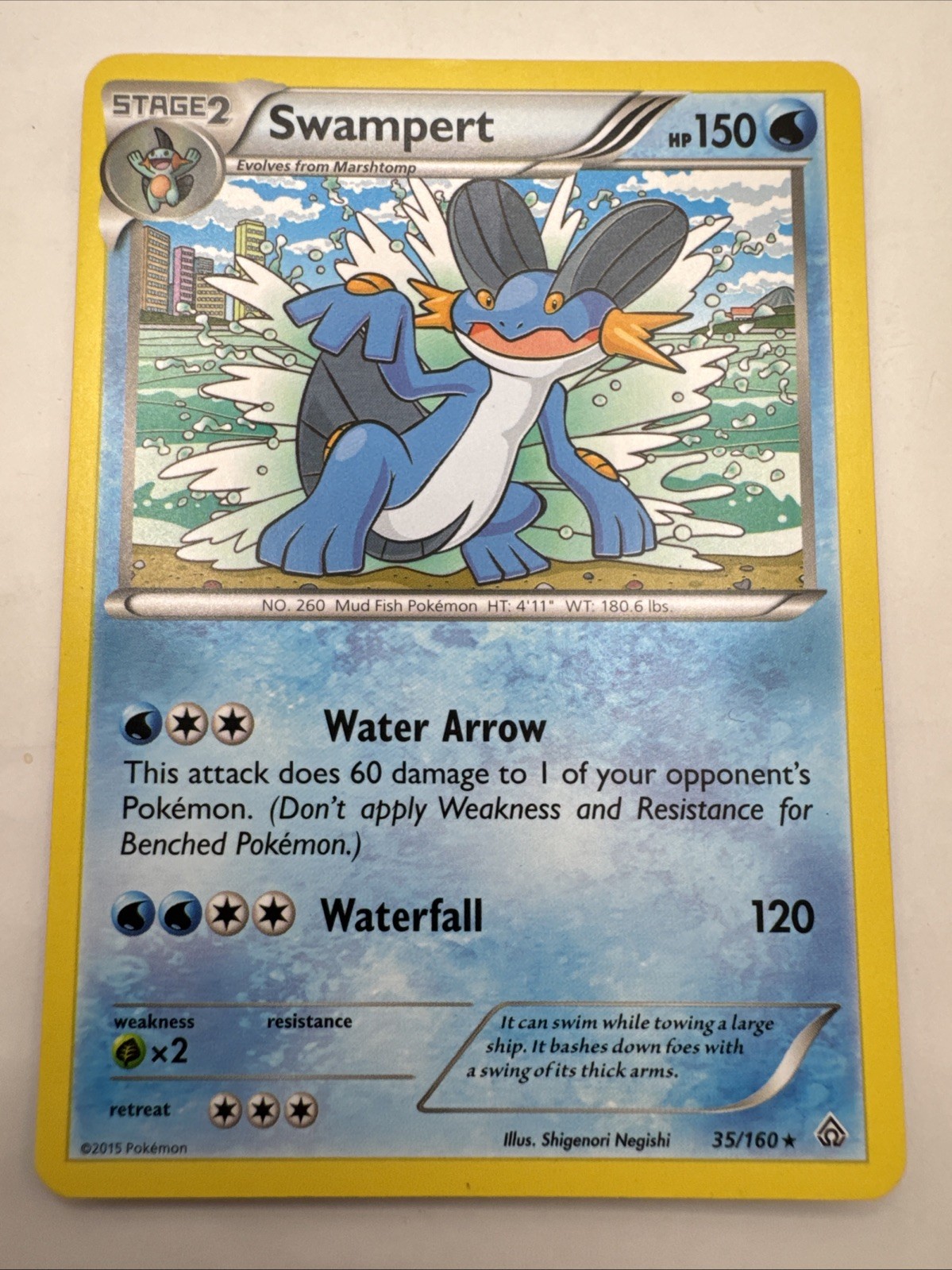Pokemon Card Swampert Primal Clash Rare 35/160 Near Mint