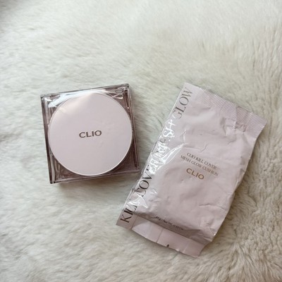 CLIO Kill Cover Mesh Glow Cushion 24W Sand New 0.52 Oz/15g w/ Refill & Xtra Puff