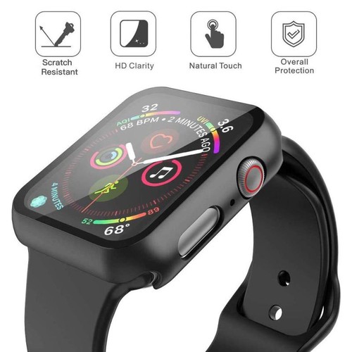 Case for Apple Watch (SERIES 6/5/4/SE, 40mm) - Black with Screen Guard Cover - Zdjęcie 2 z 5