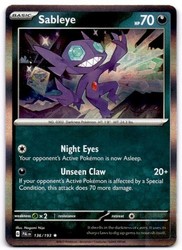 Sableye 136/193 Paldea Evolved Holo Rare