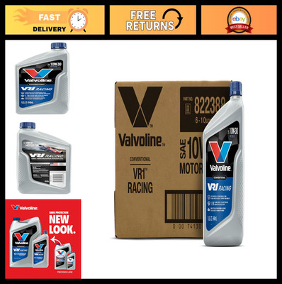 High-Performance 10W-30 Racing Motor Oil - 1 Quart, Pack of 6, Engine Lubricant