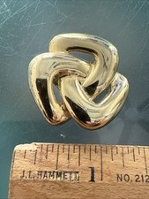 Vintage Celtic Scottish Victorian Edwardian Gold Tone Clip