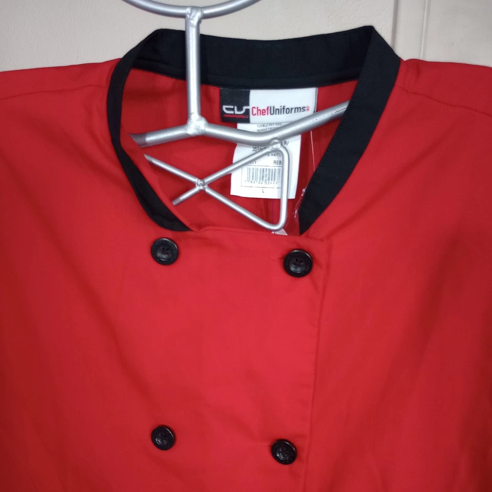 Women Short Sleeve Chef Jacket Coat Hotel Kitchen Restaurant Workwear Uniforms - Image 2 of 4