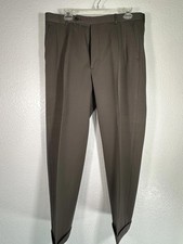 Vtg 80s Oscar De La Renta Wool Dress Pants Sz 35 Tailored Classic Brown